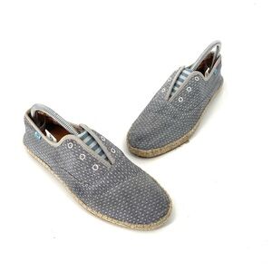 TOMS Palmera Espadrille Chambray Polkadot Slip On Loafer Laceless Sneaker Shoe